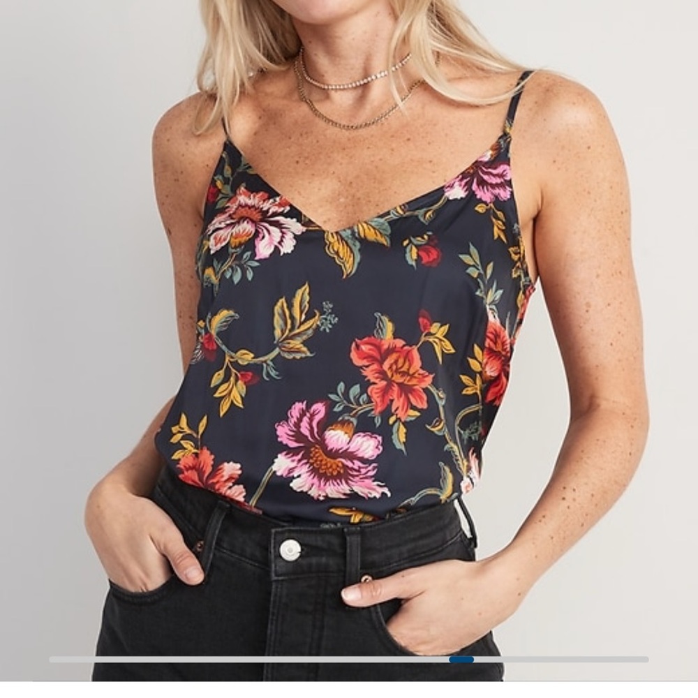Old navy v neck satin cami tank